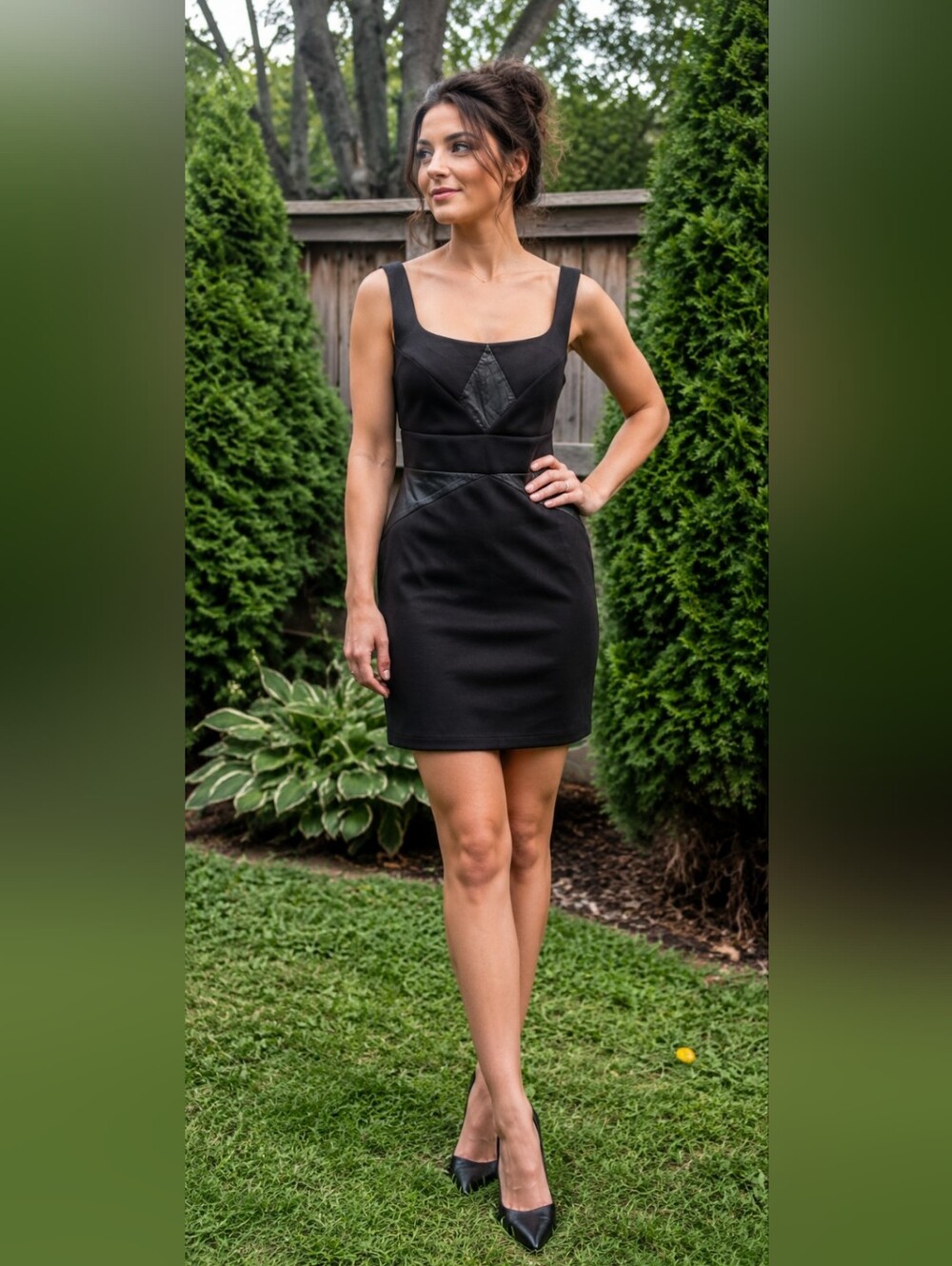 Nicole Benisti Geometric Mini‎ Black Dress- 003